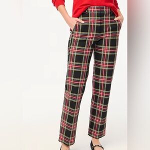 J. Crew Factory Plaid Pants - Red, Black, Yellow